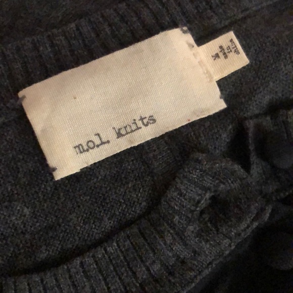 m.o.l.knits Gray silk cashmere button Mary Jane M - Picture 5 of 6